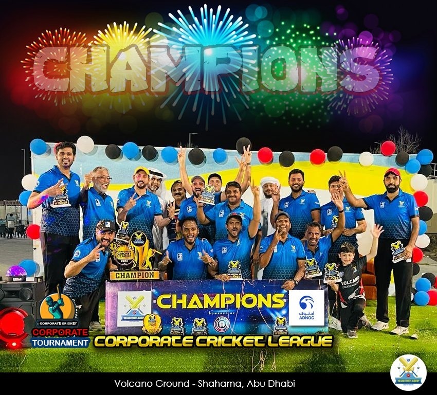 Corporate Cricket League champions organised by MAX Sports Management