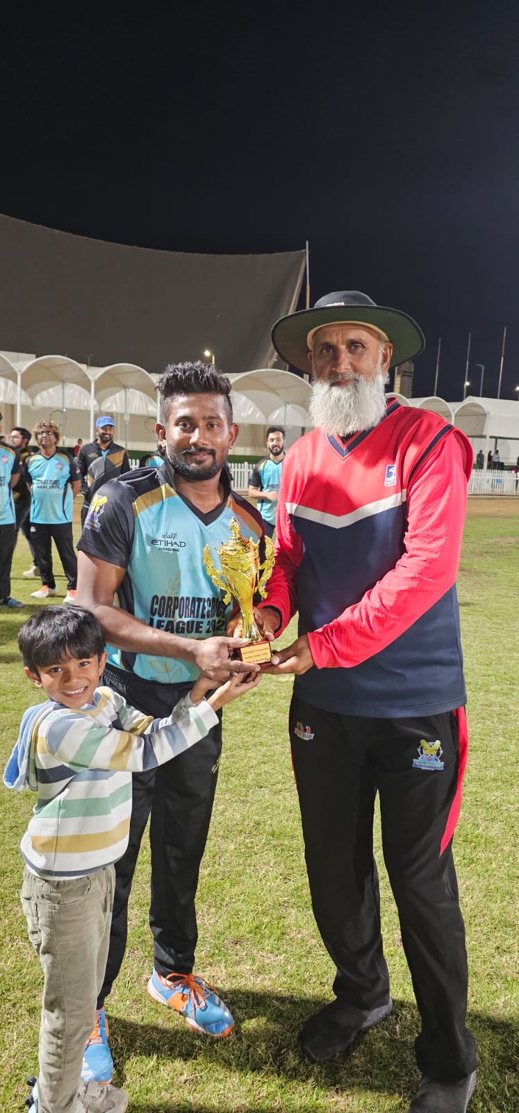 MAX Sports Management corporate cricket league trophy presentation